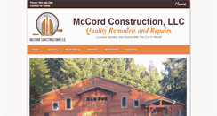 Desktop Screenshot of mccordconstructionllc.com
