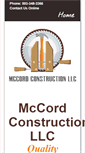 Mobile Screenshot of mccordconstructionllc.com