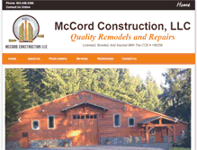 Tablet Screenshot of mccordconstructionllc.com